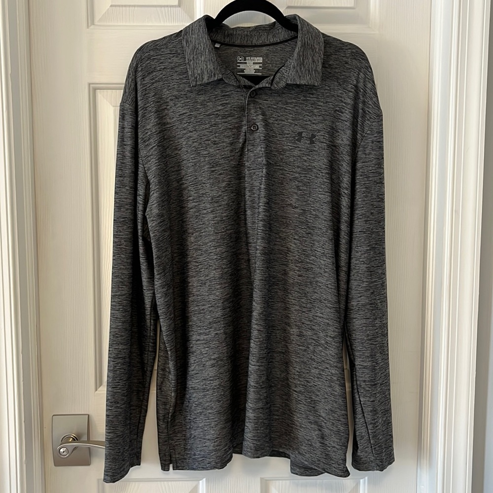 Under Armour | Long Sleeved Loose Fit Button-down Polo Shirt-size 2XL